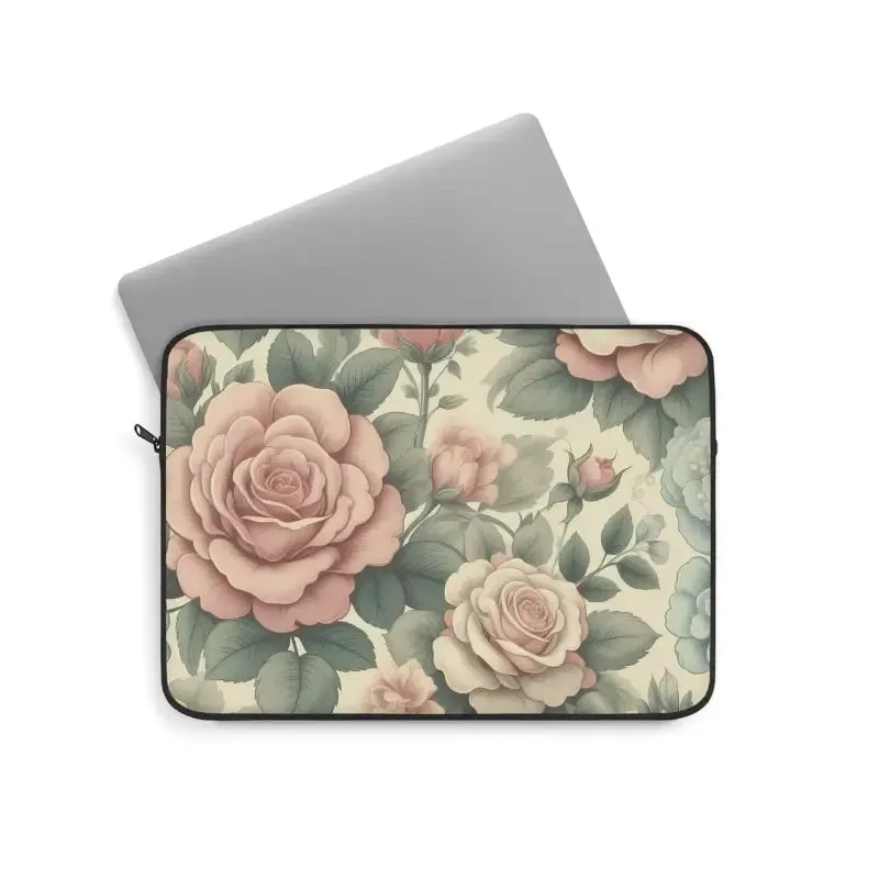 Pastel Roses Chic Laptop Sleeve