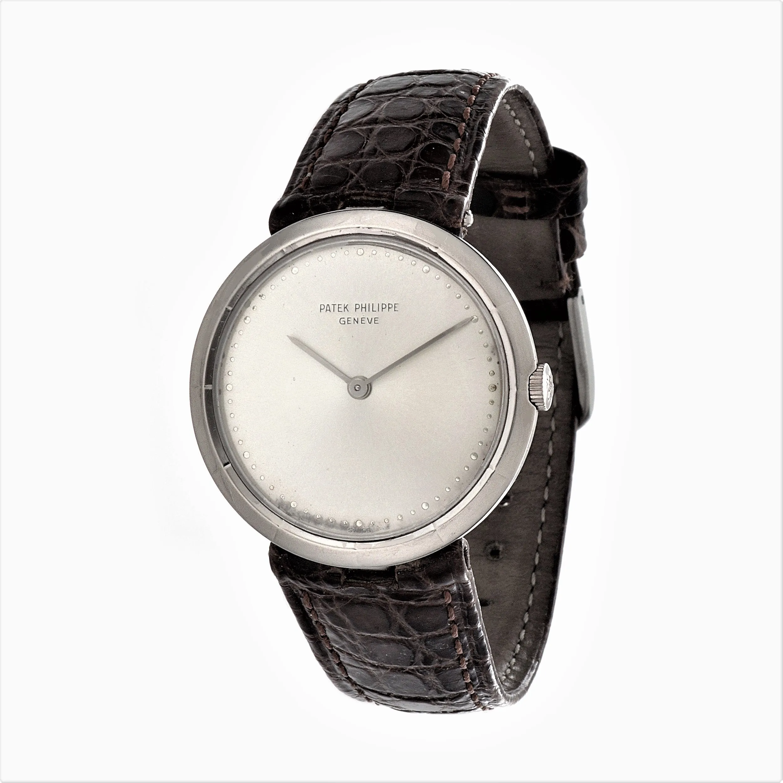 Patek Philippe 3459 Vintage 18K white gold extra thin 32 mm Calatrava;  Circa 1962