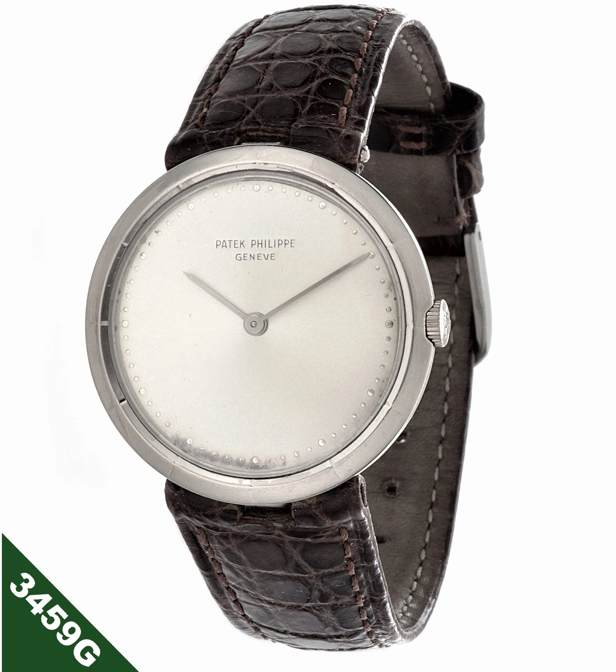 Patek Philippe 3459 Vintage 18K white gold extra thin 32 mm Calatrava;  Circa 1962