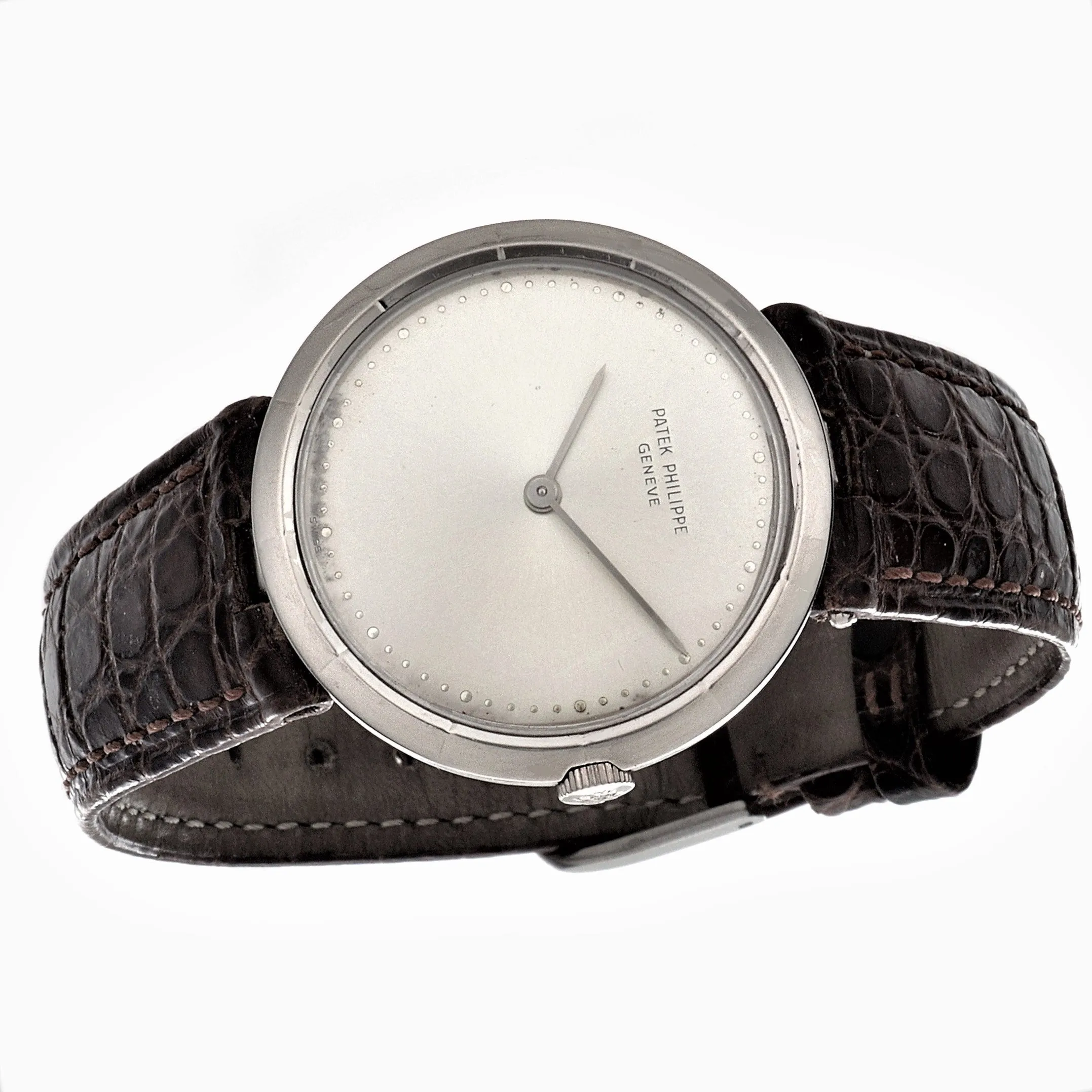 Patek Philippe 3459 Vintage 18K white gold extra thin 32 mm Calatrava;  Circa 1962