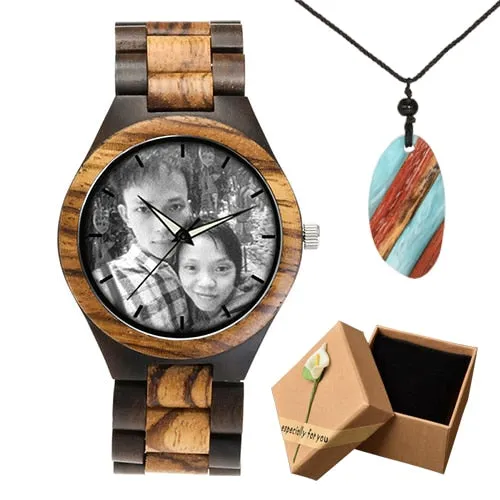 Photo Print Wooden Watch (Valentine Special)