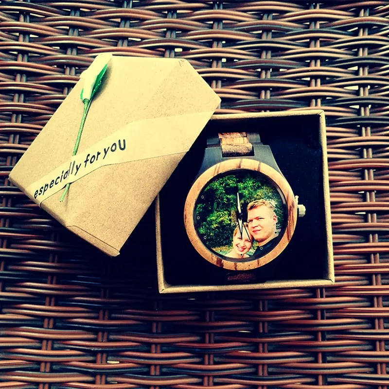 Photo Print Wooden Watch (Valentine Special)