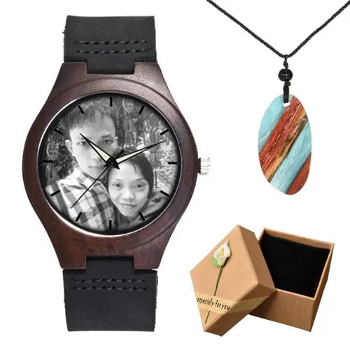 Photo Print Wooden Watch (Valentine Special)
