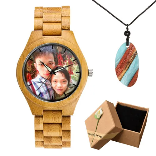 Photo Print Wooden Watch (Valentine Special)