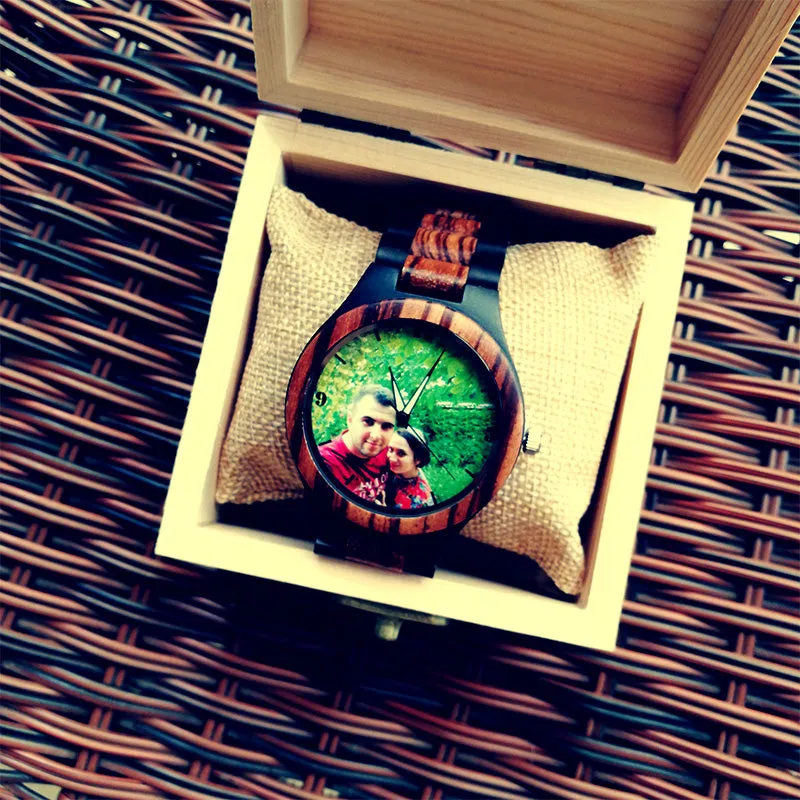 Photo Print Wooden Watch (Valentine Special)