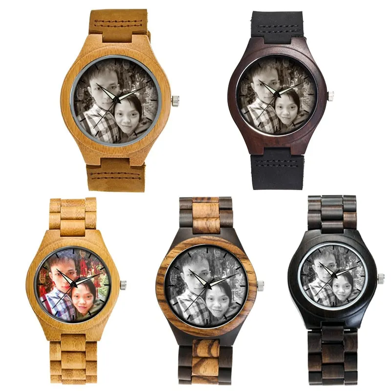 Photo Print Wooden Watch (Valentine Special)