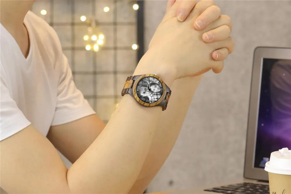 Photo Print Wooden Watch (Valentine Special)