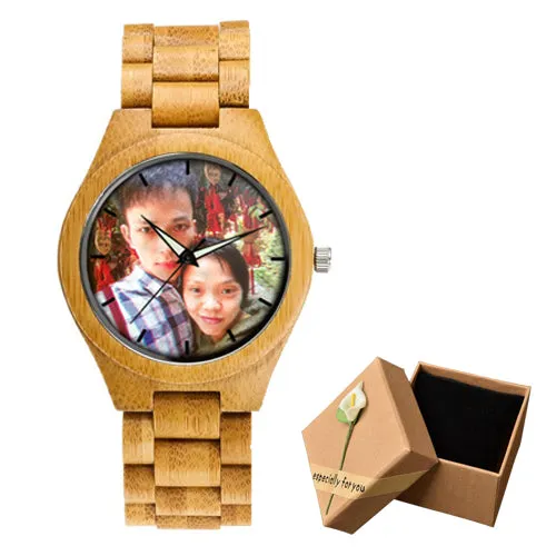 Photo Print Wooden Watch (Valentine Special)