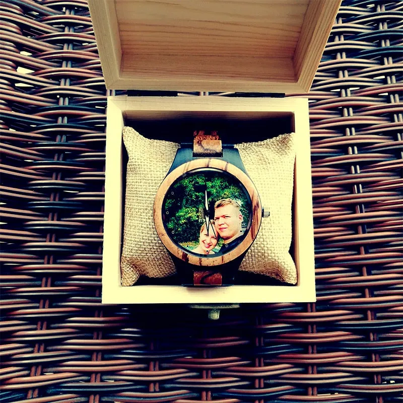 Photo Print Wooden Watch (Valentine Special)