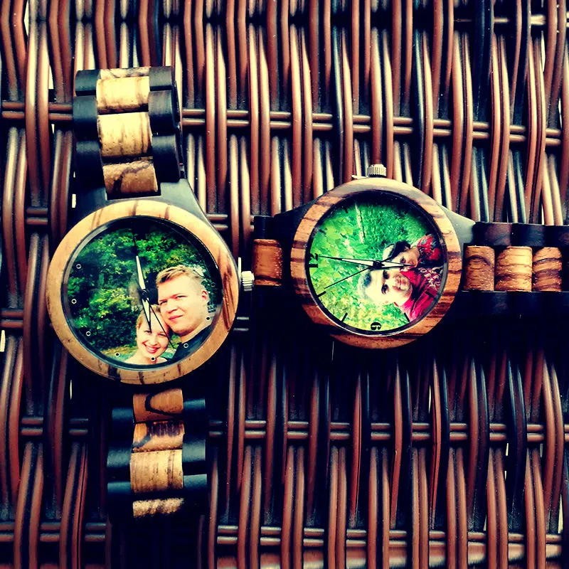 Photo Print Wooden Watch (Valentine Special)