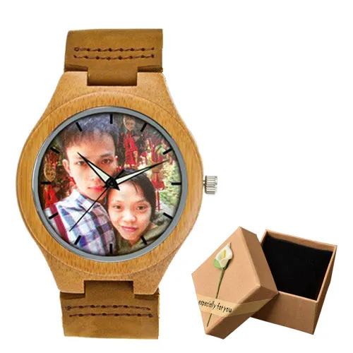 Photo Print Wooden Watch (Valentine Special)
