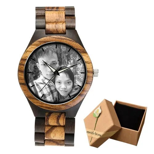Photo Print Wooden Watch (Valentine Special)