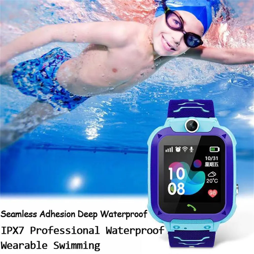 Q12 Children's Smart Watch SOS Phone Watch Smartwatch For Kids With Sim Card Photo Waterproof IP67 Kids Gift For IOS Android Z5S