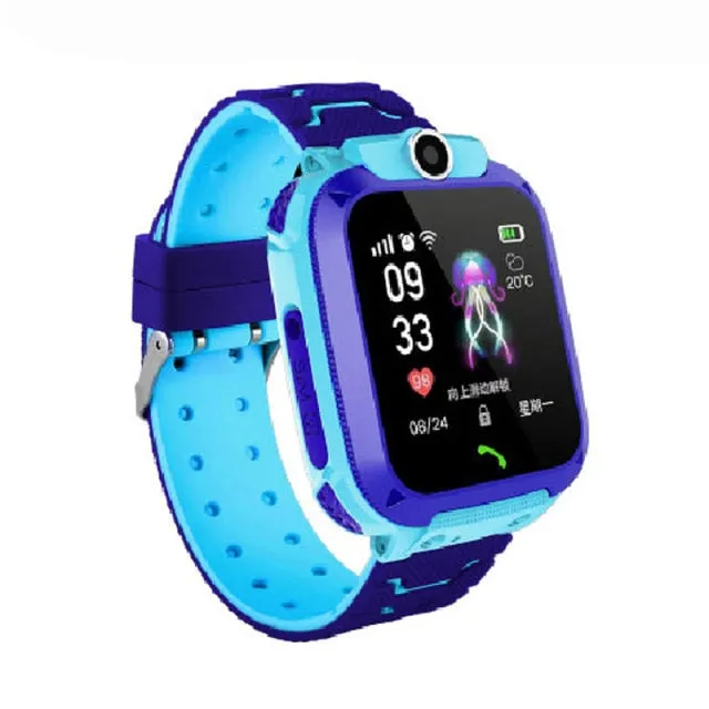 Q12 Children's Smart Watch SOS Phone Watch Smartwatch For Kids With Sim Card Photo Waterproof IP67 Kids Gift For IOS Android Z5S
