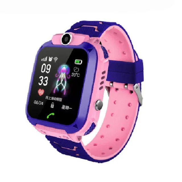 Q12 Children's Smart Watch SOS Phone Watch Smartwatch For Kids With Sim Card Photo Waterproof IP67 Kids Gift For IOS Android Z5S