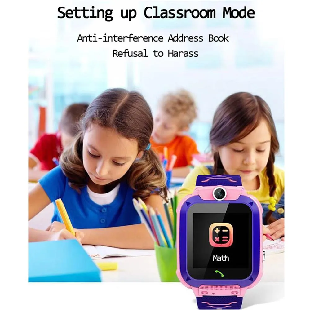 Q12 Children's Smart Watch SOS Phone Watch Smartwatch For Kids With Sim Card Photo Waterproof IP67 Kids Gift For IOS Android Z5S