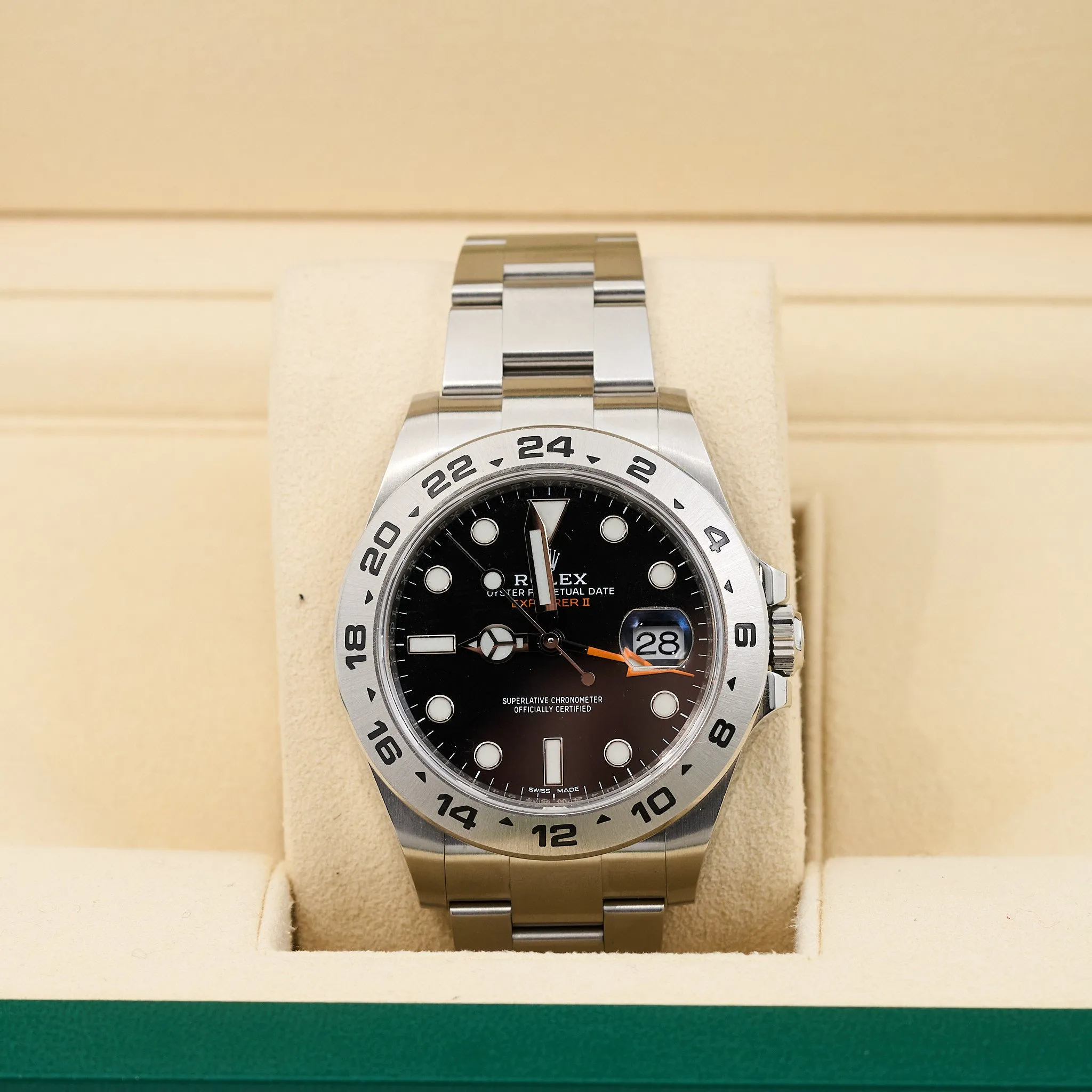 Rolex Explorer II Black Dial Stainless Steel Watch