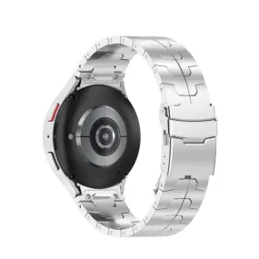 Samsung Galaxy Watch 4 Classic (46mm) stainless steel bracelet with butterfly clasp (20mm) - silver