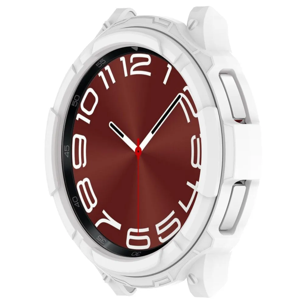 Samsung Galaxy Watch 6 Classic (43mm) rubber bumper case with bezel ring - white