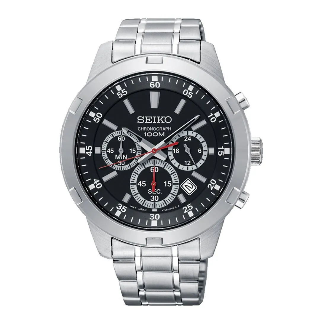 Seiko Men's Silver Stainless Steel Chronograph Watch SKS605P