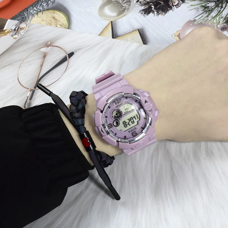 Sidiou Group Dropshipping Fashion Women's Simple Sports Waterproof Luminous Electronic Digital Watch Multifunction Student Alarm Wristwatch