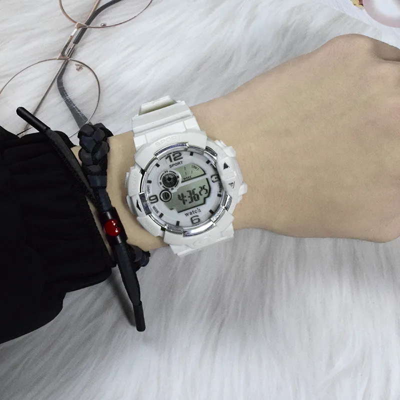 Sidiou Group Dropshipping Fashion Women's Simple Sports Waterproof Luminous Electronic Digital Watch Multifunction Student Alarm Wristwatch