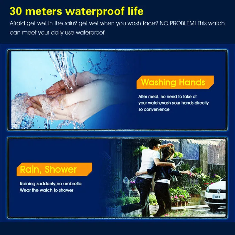 Sidiou Group Fashion LED 50m Waterproof Men's Digital Wristwatches Automatic Date Outdoor Sports Watch Male Smart Business Electronic Watches