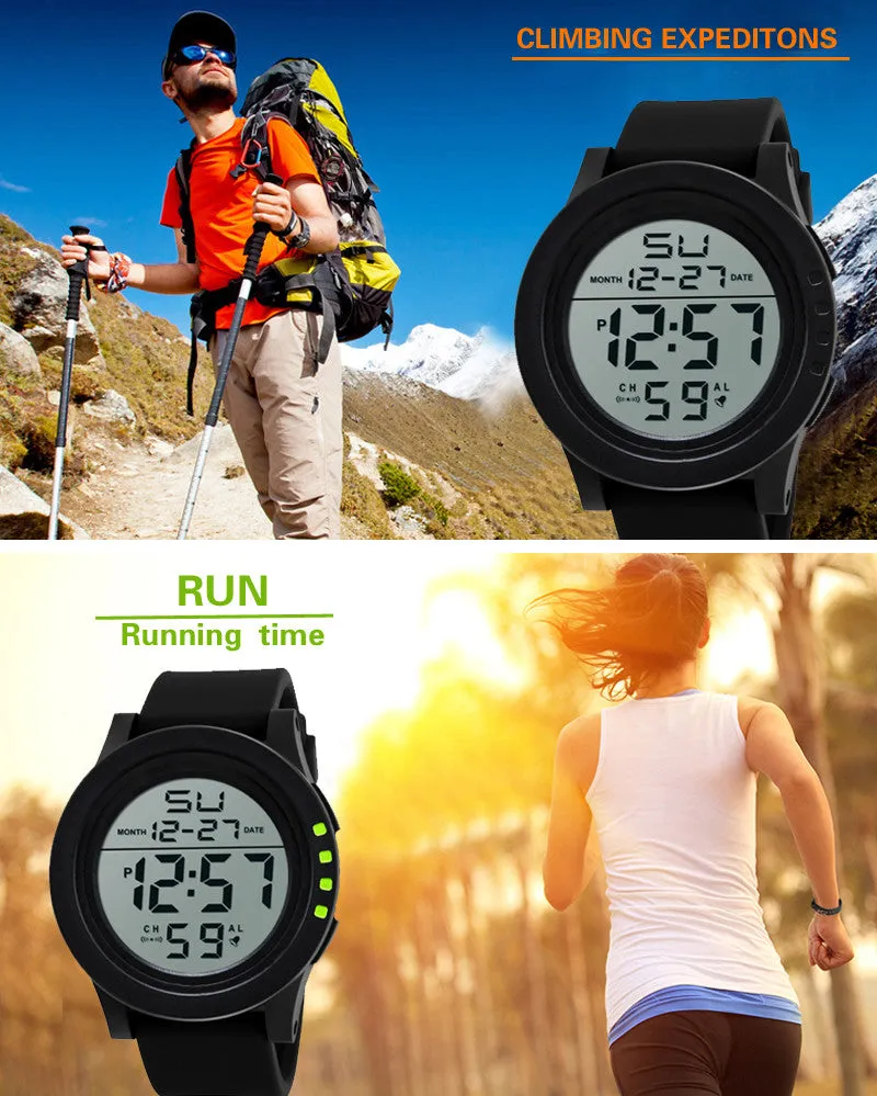 Sidiou Group Fashion LED 50m Waterproof Men's Digital Wristwatches Automatic Date Outdoor Sports Watch Male Smart Business Electronic Watches