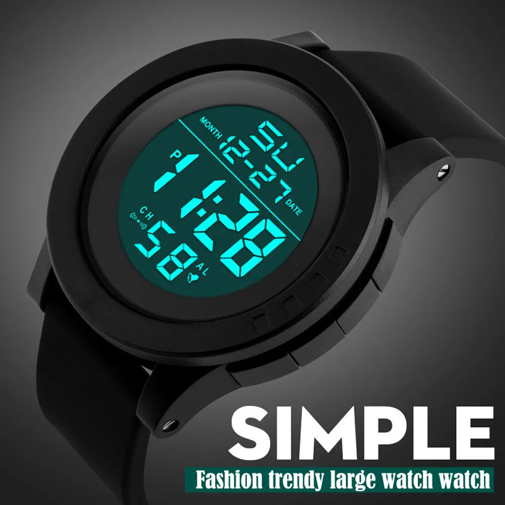 Sidiou Group Fashion LED 50m Waterproof Men's Digital Wristwatches Automatic Date Outdoor Sports Watch Male Smart Business Electronic Watches