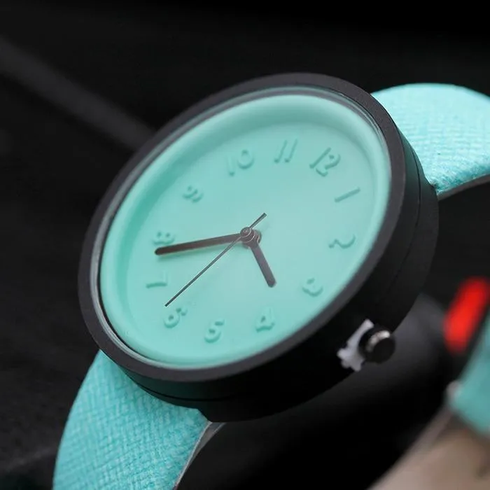Sidiou Group Quartz Artificial Analog Bangle Fashion Round Band Wrist Leather Bracelet New Watch