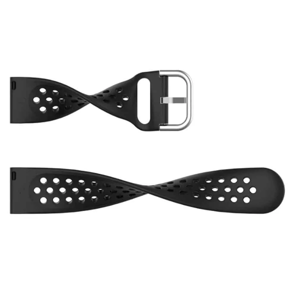 Silicone Band for Fitbit Versa/2/Lite Blaze(23mm) - Black Grey