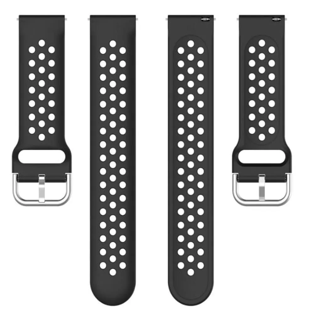 Silicone Band for Fitbit Versa/2/Lite Blaze(23mm) - Black Grey