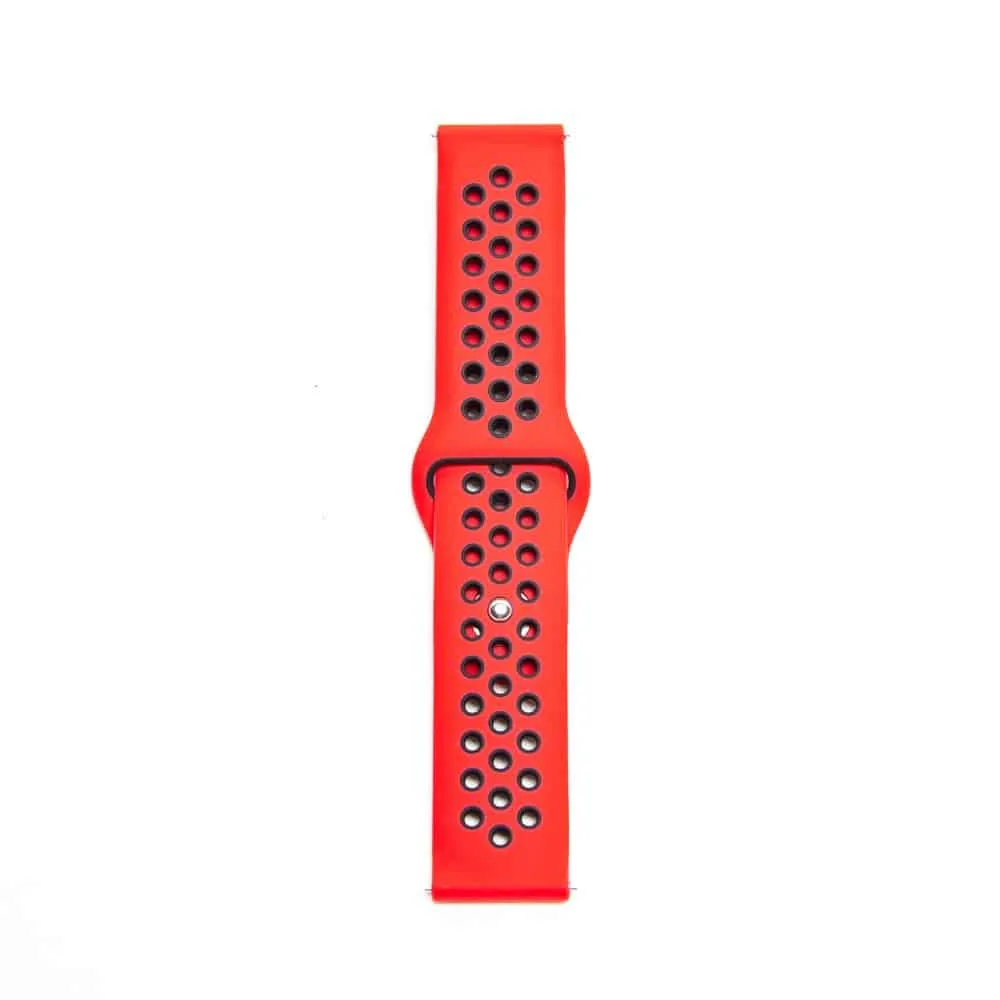 Silicone Strap for 38/40/41mm Apple Watch (S/M) - Red & Black