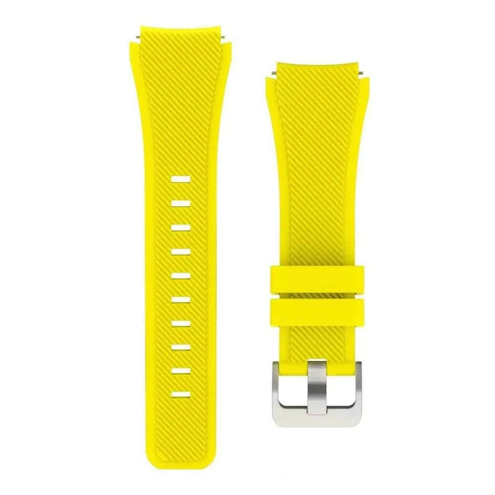 Silicone Strap For Samsung Gear S3 Frontier, Amazfit Stratos 2/2S Pace (S/M) - Yellow