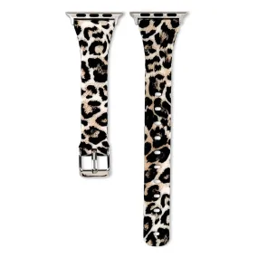 Slim Style Silicone Strap for 38/40/41mm Apple Watch- Leopard- S/M