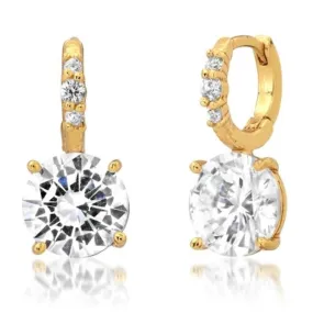Solitaire CZ Huggie