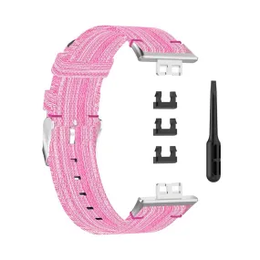 Sporty Woven Nylon Band for Huawei Watch Fit - Pink