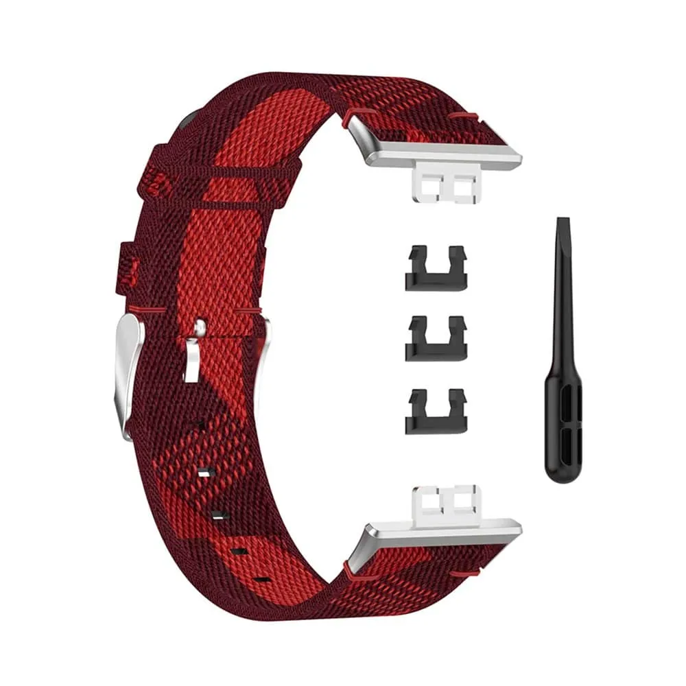 Sporty Woven Nylon Band for Huawei Watch Fit - Pink