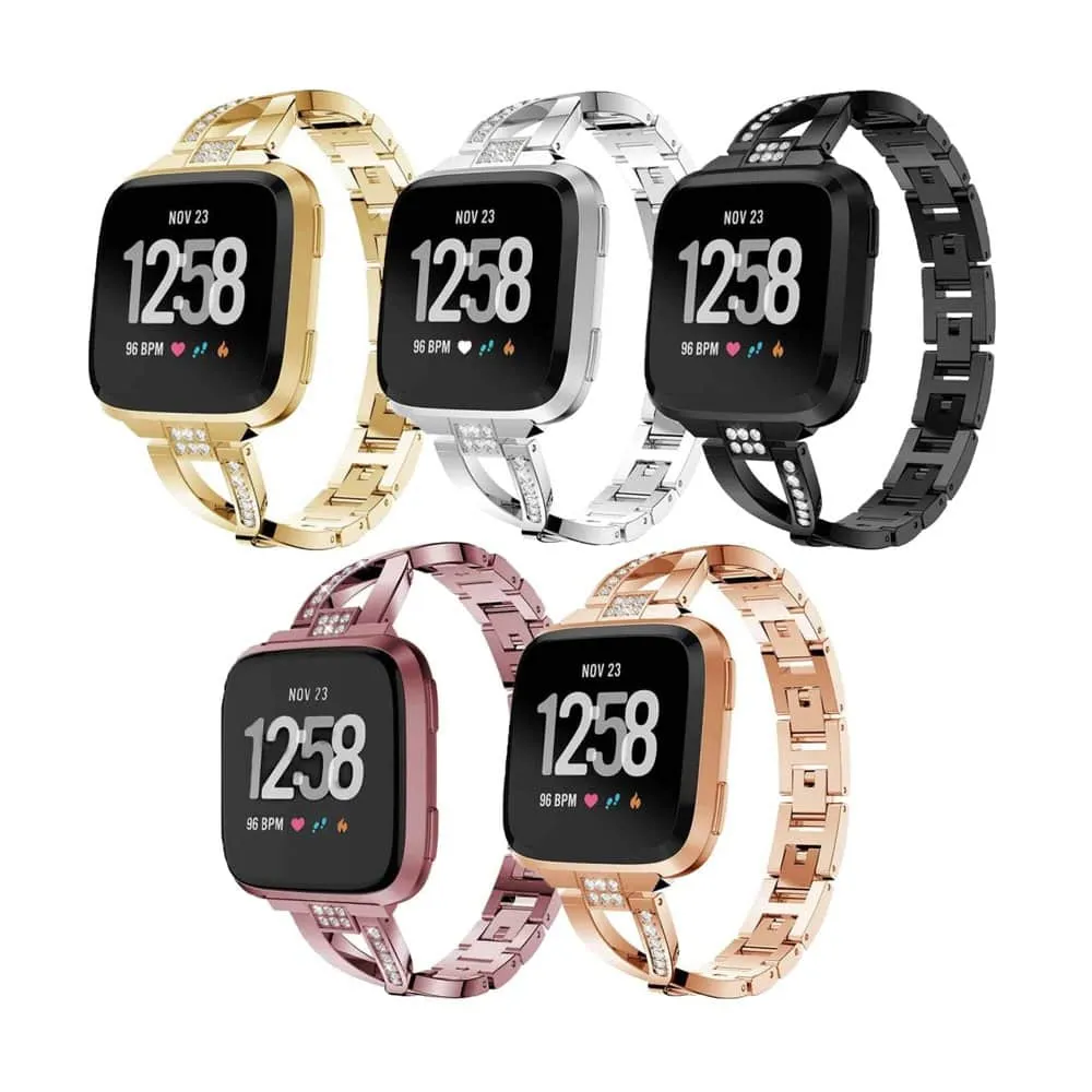 Stainless Steel Bracelet Strap for Fitbit Versa - Rose Gold