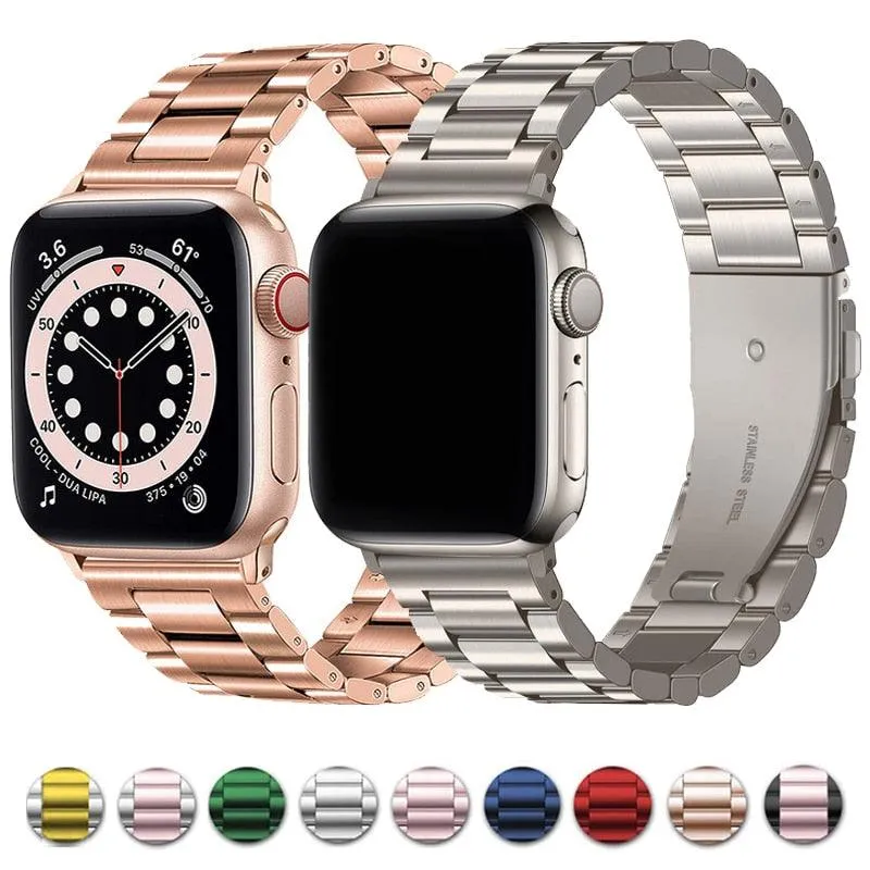 Stainless Steel Wristband for Apple Watch 8 7 SE 6 5 4 Ultra 49mm 40/44/42/38/41/45mm