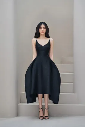 Star jeweled cocktail lbd midi dress - Priscal