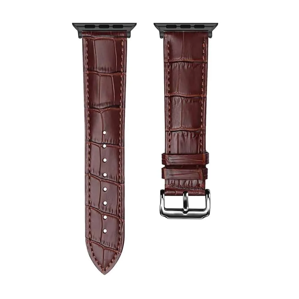 Stylish Leather Strap for Apple iWatch 42/44/45/49mm - Brown