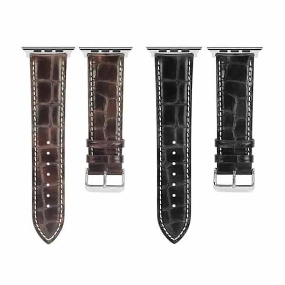 Stylish Leather Strap for Apple iWatch 42/44/45/49mm - Brown