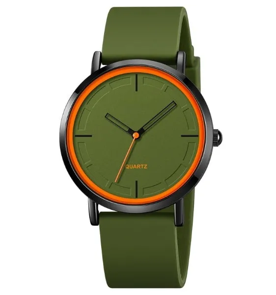 Stylish Quartz Waterproof Watch - Leather Band