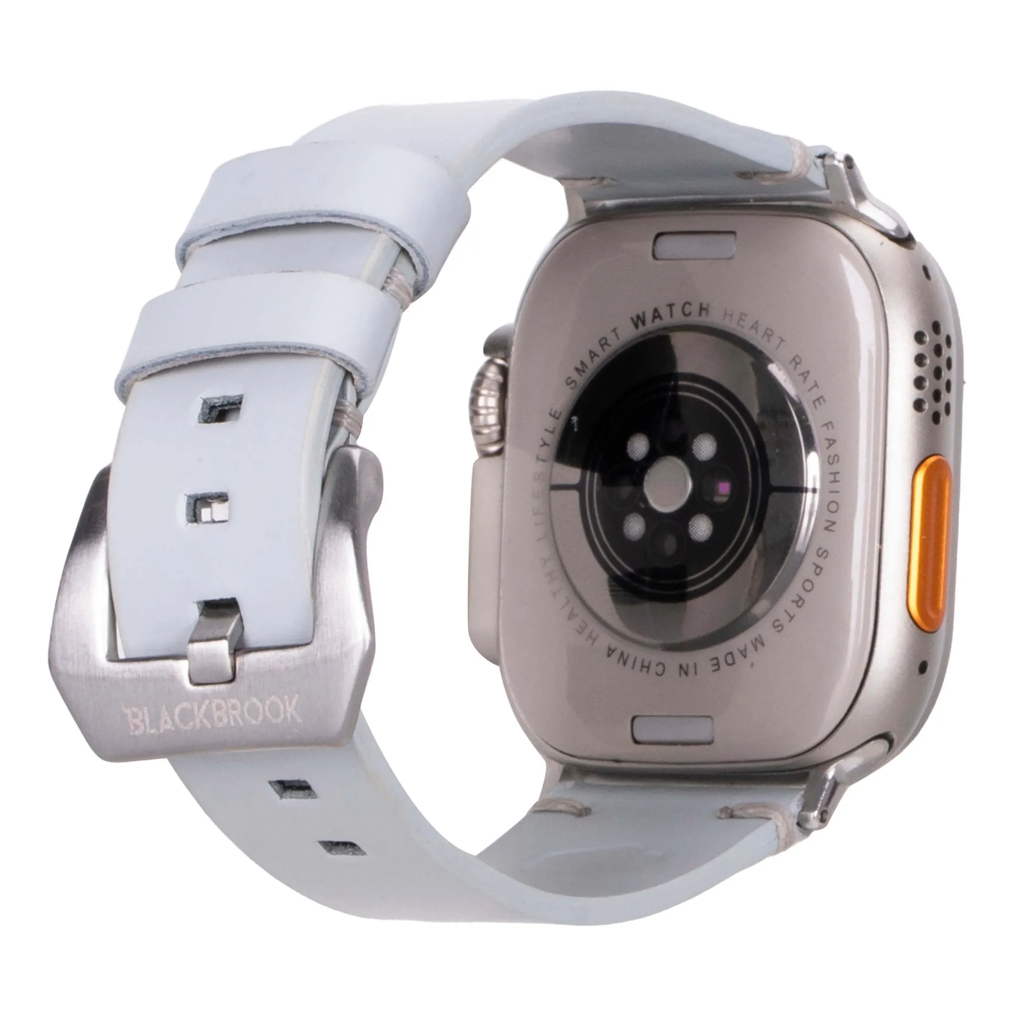 Sutton Modern Band for Apple Watch Ultra 49mm, Ice Blue, Silver Hardware