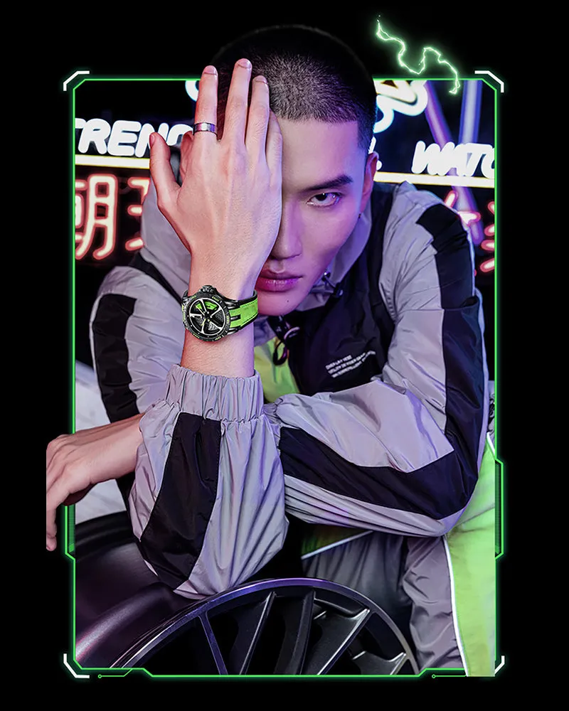 Techwear Coupe RS7 Spinning Luminous Sporty Watch