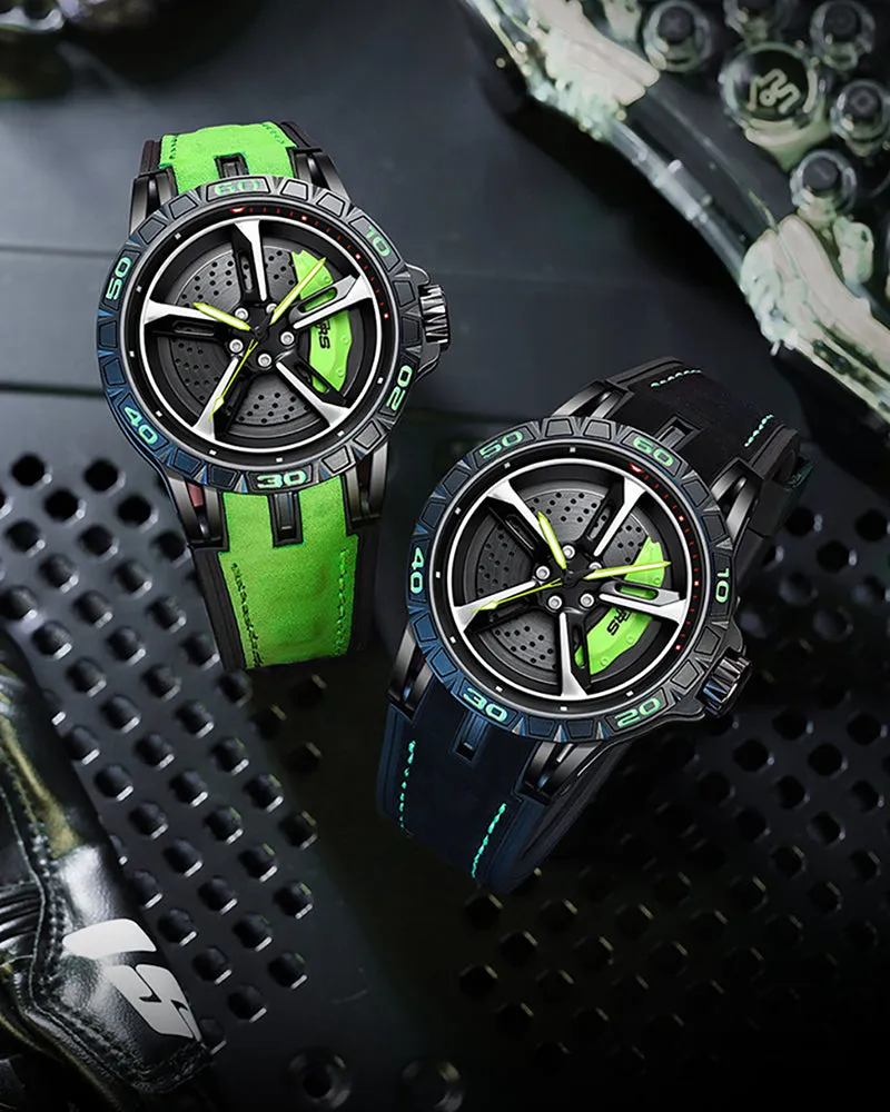 Techwear Coupe RS7 Spinning Luminous Sporty Watch