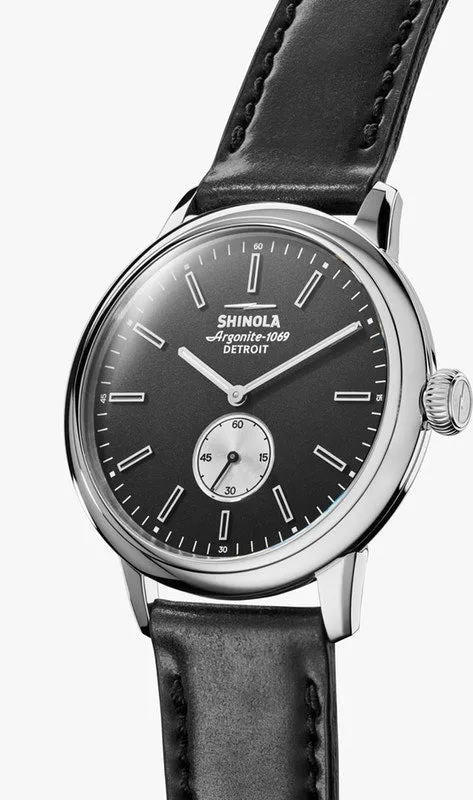 THE BEDROCK 42MM Black Dial on Black Strap