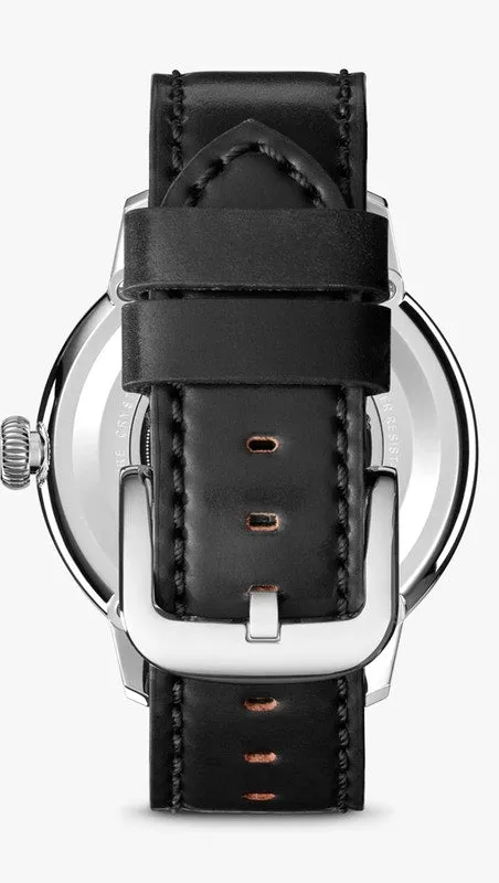 THE BEDROCK 42MM Black Dial on Black Strap