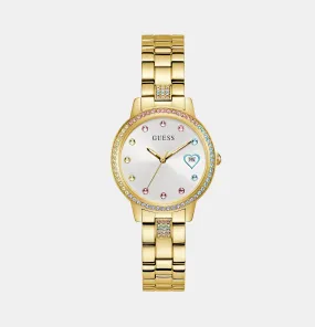 Three Of Hearts Women's White Analog Stainless Steel Watch GW0657L2